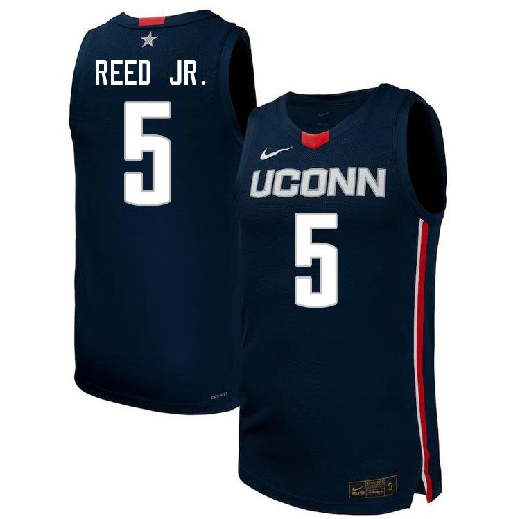 Uconn Huskies #5 Tarris Reed Jr. College Basketball Jersey Stitched-Alternater Navy